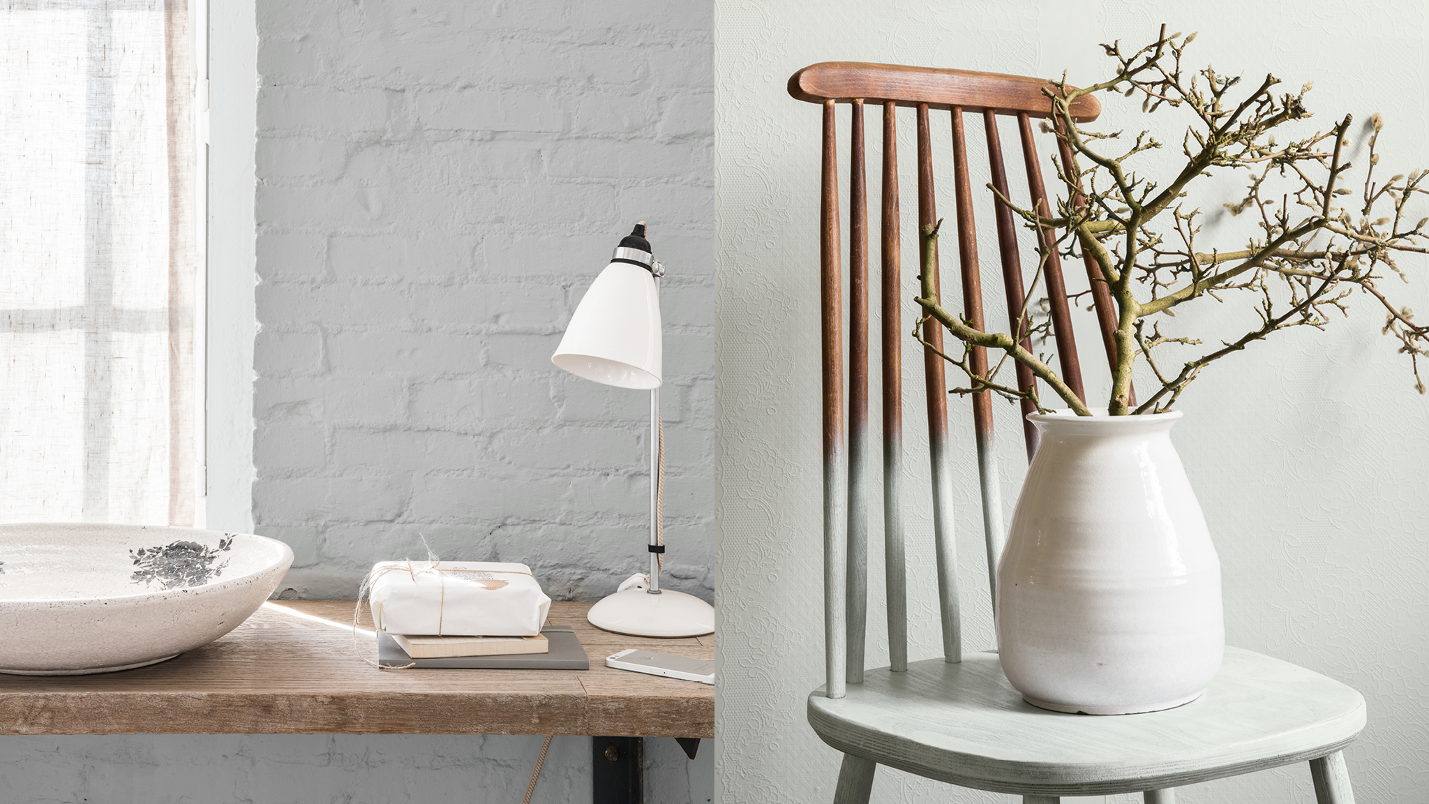 Stripped back still life With a pared back colour scheme you allow objects to stand out and be appreciated.