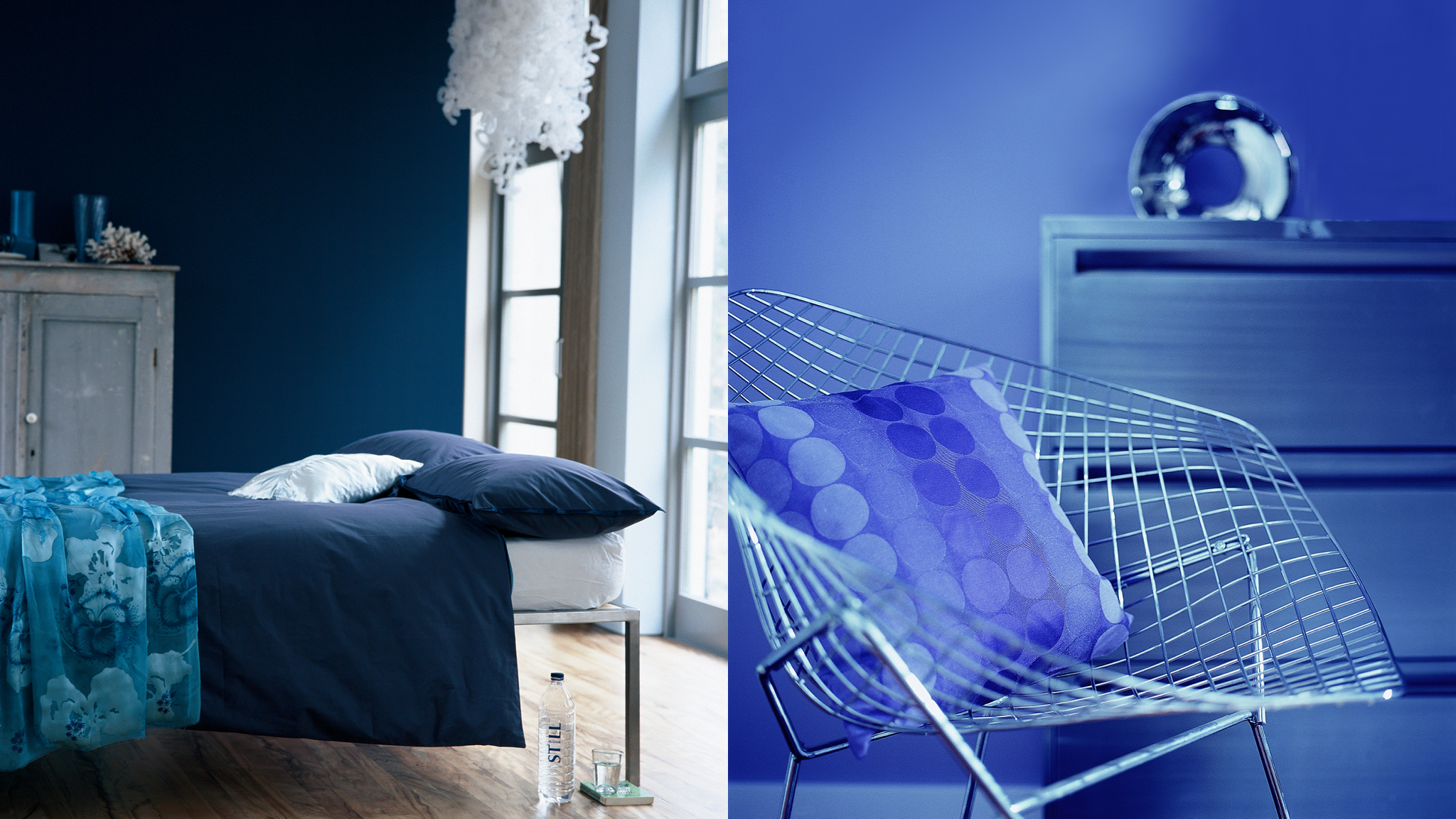 A luxurious blue bedroom Take your cue from the night sky and paint your walls in darkest blue for a moody, mysterious bedroom scheme that’s also inviting and cosy.