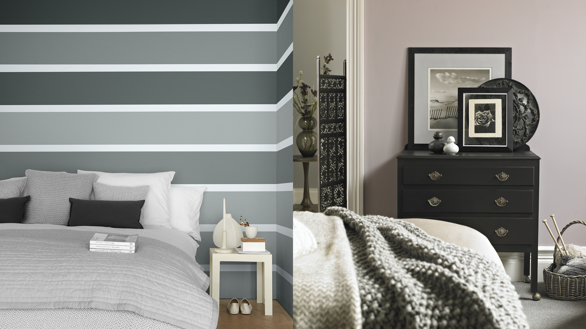 A sophisticated, modern bedroom Pale, silvery tones give an elegant, grown-up feel and can be accessorised with almost any other colour.