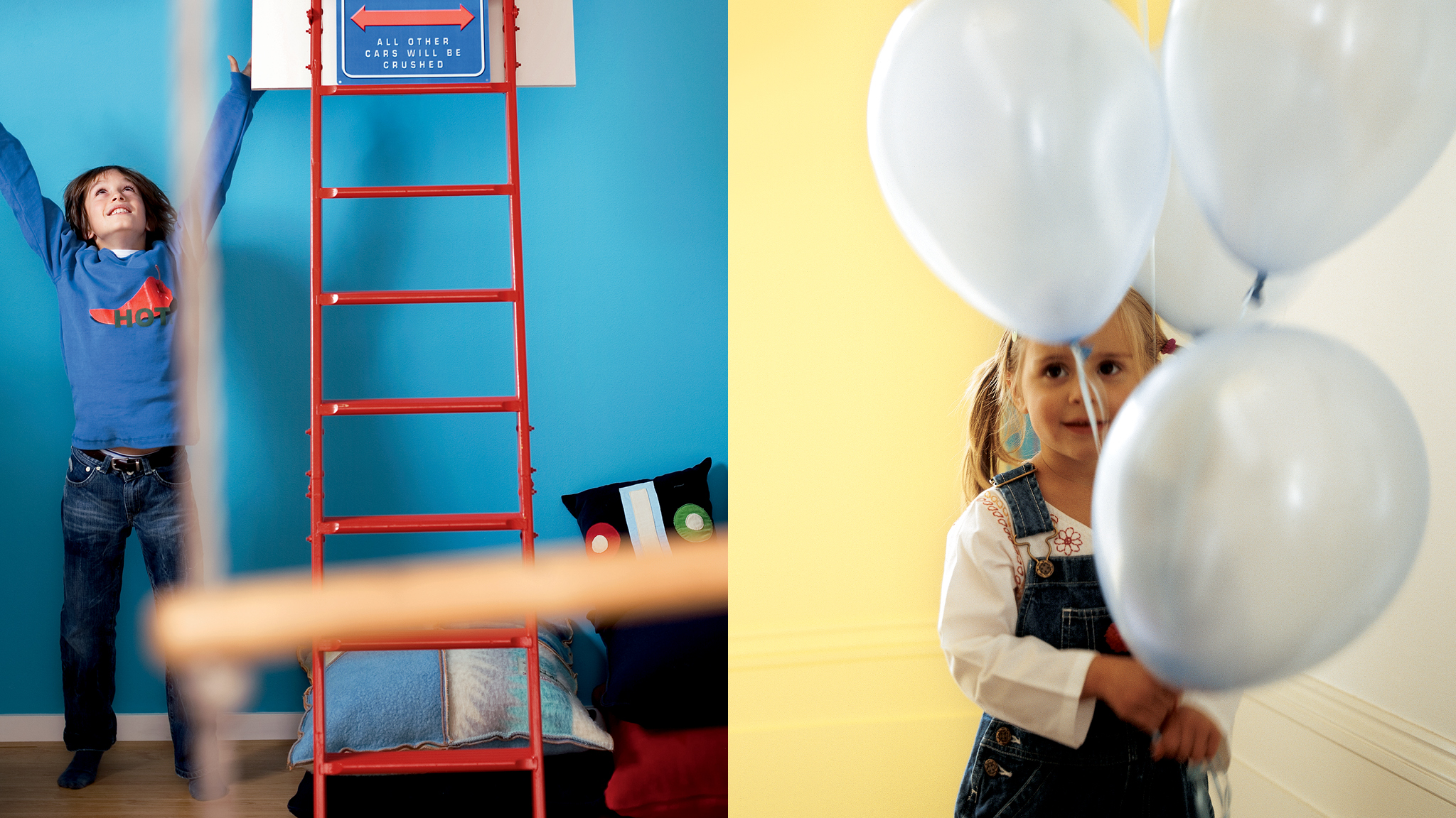 Create a happy children’s bedroom Using warm hues such as sunny yellows will have an uplifting effect on your children’s mood.