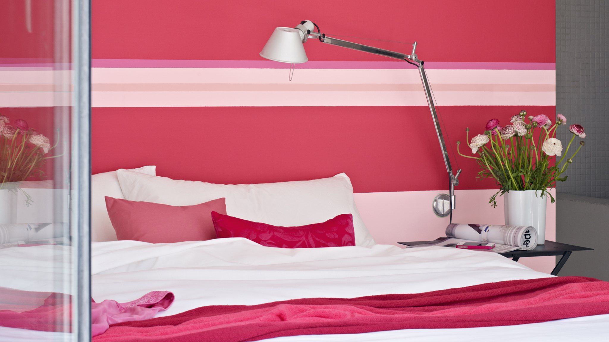 Inject drama with berry red Choose deep, berry tones in a bedroom - they are subdued enough to be restful but rich enough to make an impact