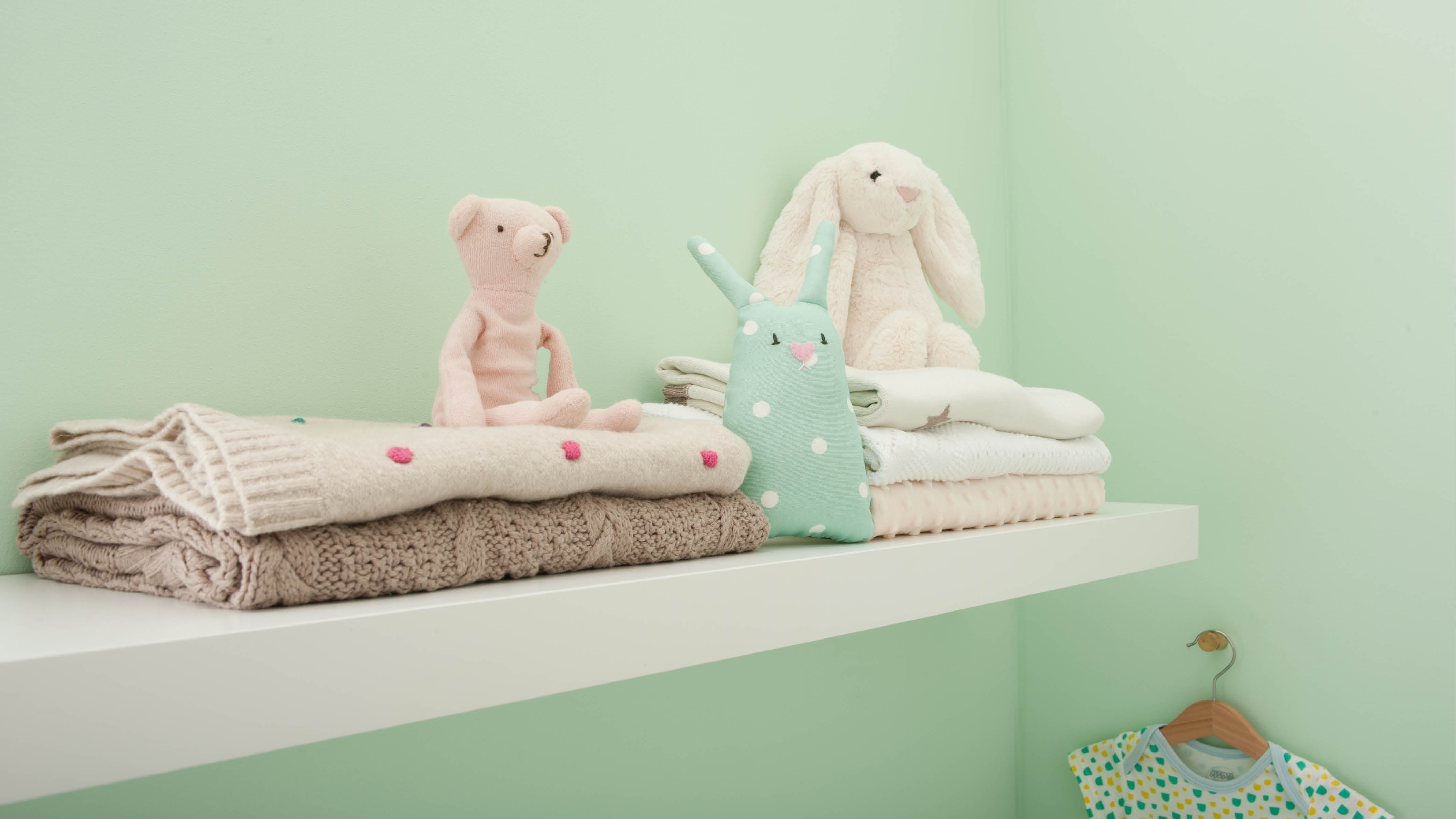Pretty green nursery Mint green is both soft and fresh, making it ideal for a nursery scheme – it’s mellow enough to let your little one doze off but invigorating enough to keep you going on those nights when they’re just refusing to settle.