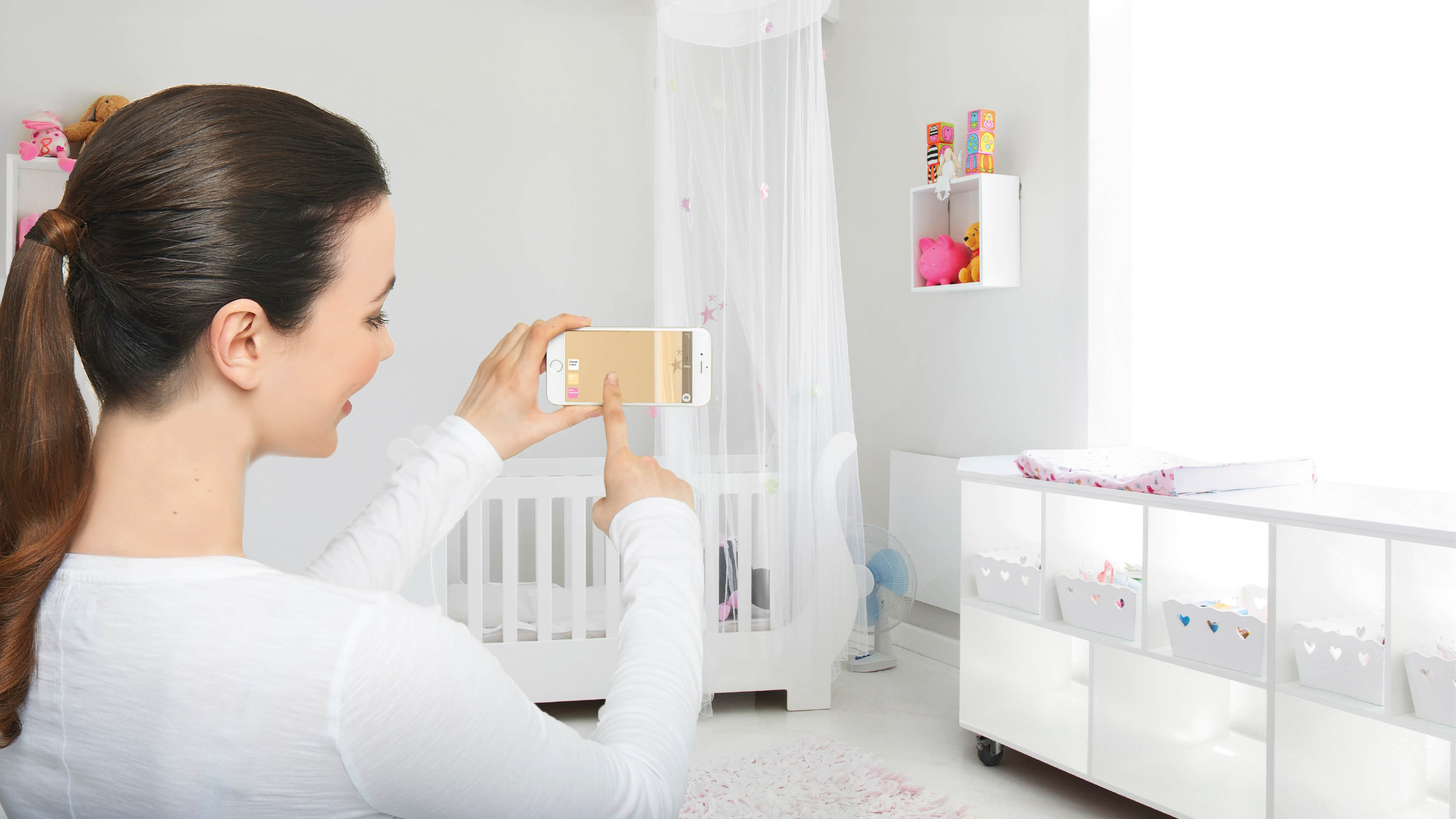 Visualize your nursery scheme Use the Dulux Visualizer app to experiment with daring shades before you buy.